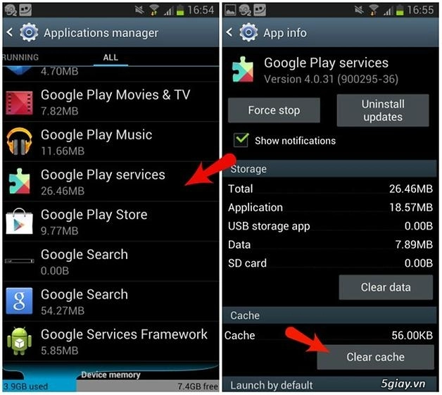 Khắc phục lỗi google play không hoạt động trên android - 3