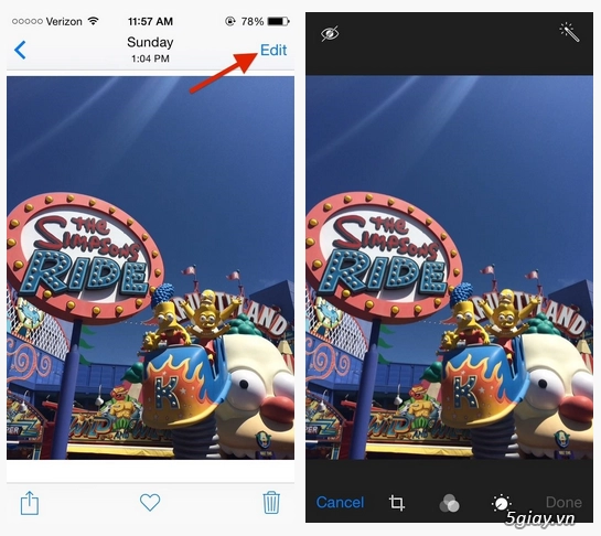 Khám phá công cụ chỉnh sửa ảnh mới trong ios 8 - 2