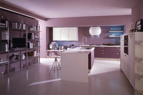 Làm mới phòng bếp với màu tím - 7
