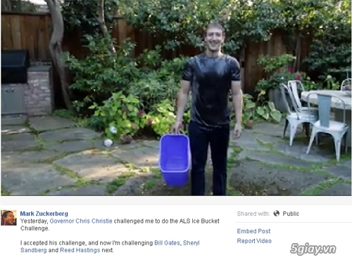 Mark zuckerberg thách bill gates đổ nước đá lên người - 1