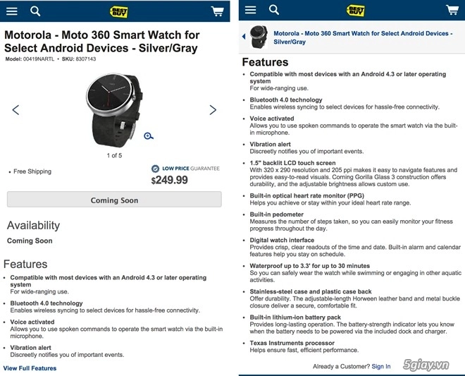 Moto 360 lên kệ sớm với giá 250 usd - 1