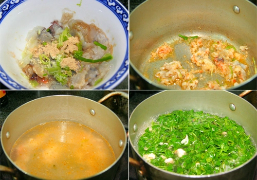 Ngọt mát canh cải xoong nấu tôm tươi - 2