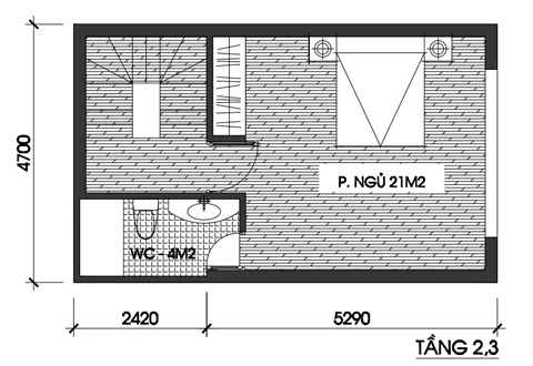 Nhà 3 tầng hơn 30 m2 cho gia đình trẻ - 2