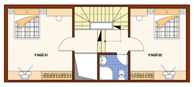 Nhà hai tầng 5 x 17 m - 3