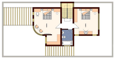 Nhà kiểu biệt thự 100 m2 - 3