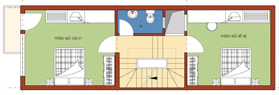 Nhà lệch tầng 44 x 133 m - 3