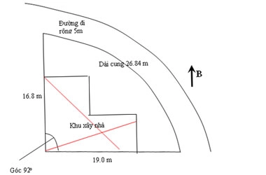 Nhà trên đất hình rẻ quạt - 1