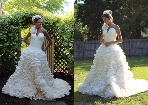 Những bộ váy cưới làm từ giấy vệ sinh - 2