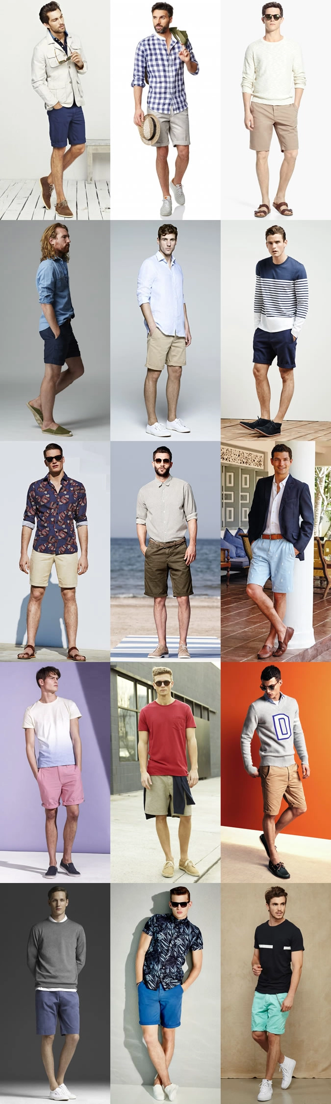 Những cách kết hợp giày nam với quần short cho hè 2015 - 4