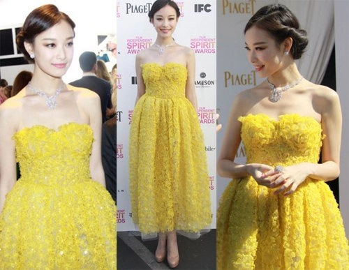 Những chiếc váy vàng quyến rũ của mỹ nhân gốc hoa - 9