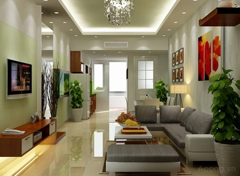 Nội thất phòng khách trong căn hộ dưới 100 m2 - 8