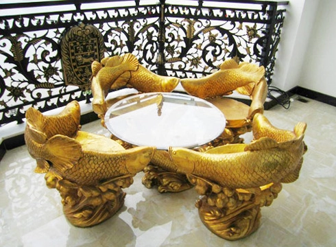 Nội thất siêu sang trong nhà chồng hà tăng - 2