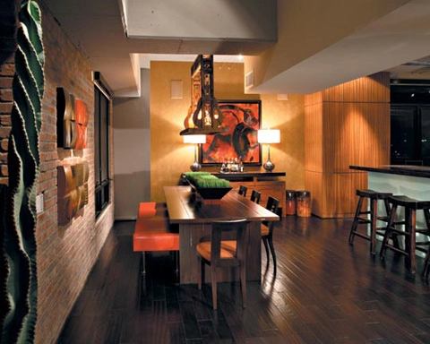 Phòng ăn đa phong cách với nội thất gỗ - 2