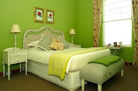 Phòng ngủ màu xanh lá cây lạ mắt - 1