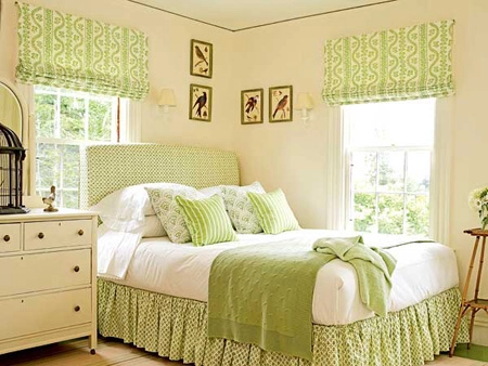 Phòng ngủ màu xanh lá cây lạ mắt - 2