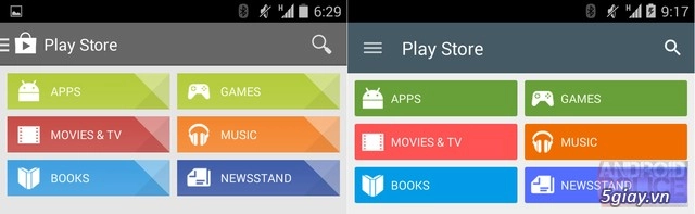 Rò rỉ giao diện google play store 50 với ngôn ngữ thiết kế material design - 1