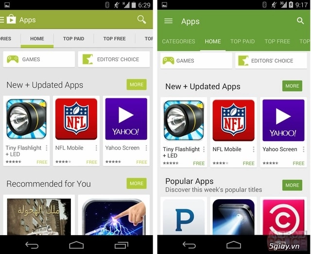 Rò rỉ giao diện google play store 50 với ngôn ngữ thiết kế material design - 2