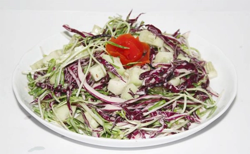 Salad rau mầm và bắp cải tím - 4