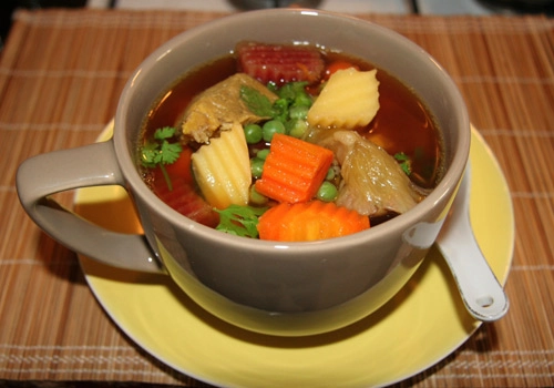 Soup bắp bò hầm rau củ - 4