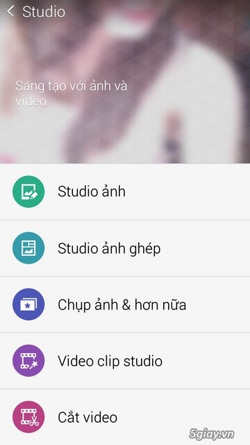 Studio ứng dụng chỉnh sửa ảnh và tạo video trên samsung galaxy alpha - 2