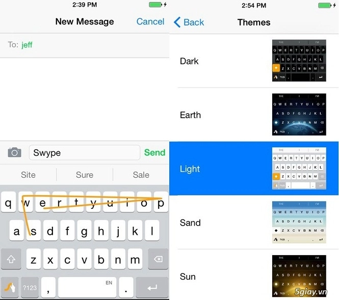 Thay đổi bàn phím iphone 6 với swype - 3
