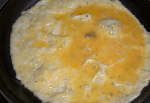 Trứng cuộn nấm phô mai và thịt xông khói - 6