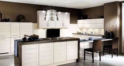 Tủ bếp trắng - đen phong cách hiện đại - 2