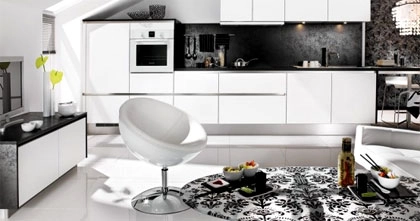 Tủ bếp trắng - đen phong cách hiện đại - 4