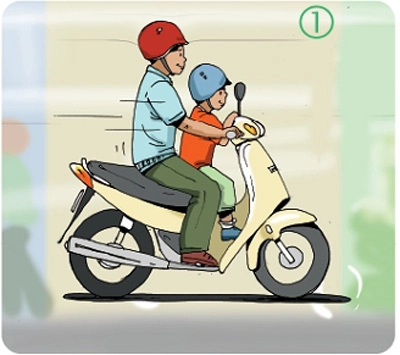 Vị trí nguy hiểm khi cho trẻ con ngồi xe máy - 2