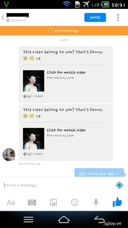 Virus chứa mã độc phát tán trên facebook messenger - 2