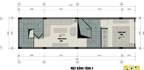 Xây nhà 3 tầng 3 phòng ngủ trên đất 30 m2 - 2