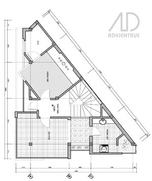 Xây nhà trên đất tam giác vuông - 4