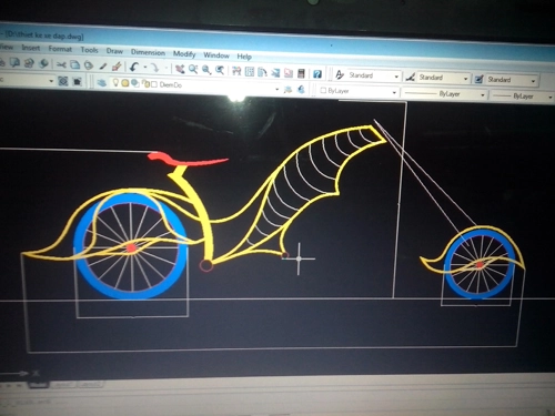 Xe đạp độ cực độc của thợ cơ khí nam định - 4