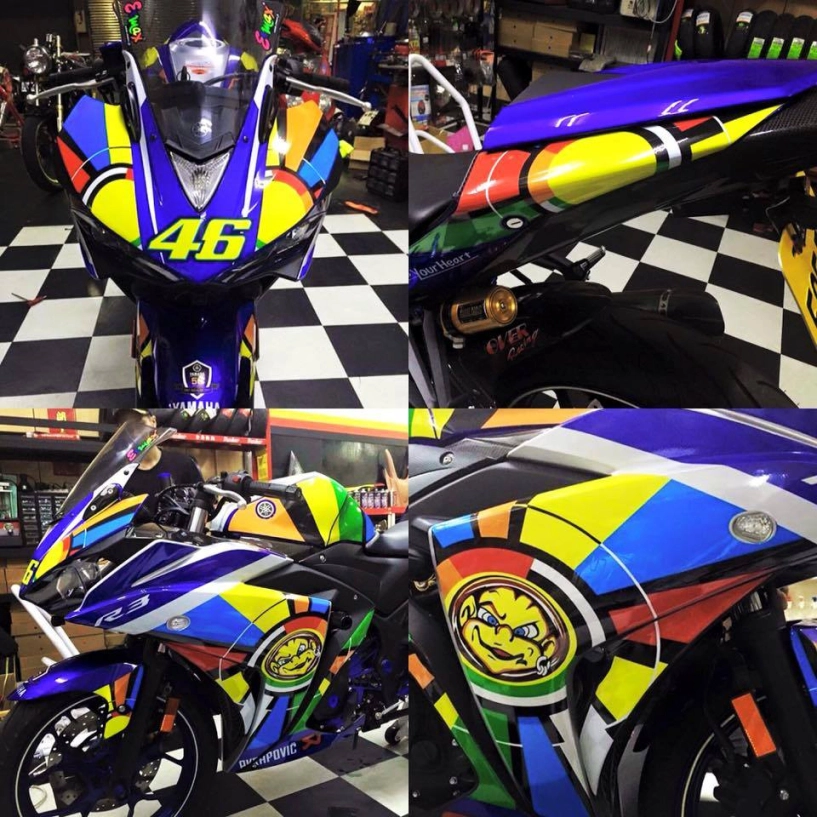 Yamaha r3 với phong cách valentino rossi - 5