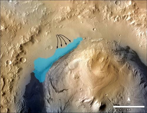 Bằng chứng đầu tiên về hồ nước ngọt trên sao hỏa - 1