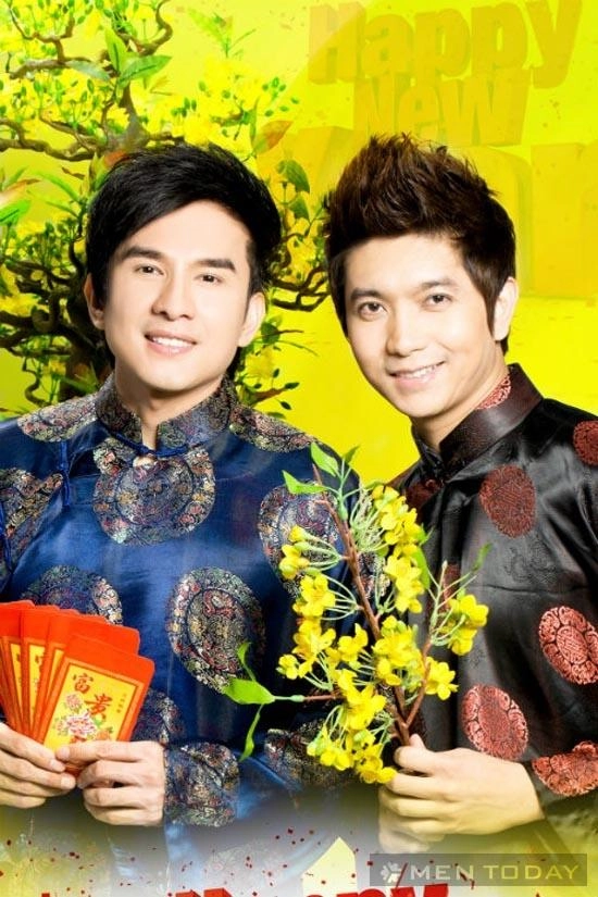 Các quý ông showbiz việt đọ dáng trong áo dài truyền thống - 3