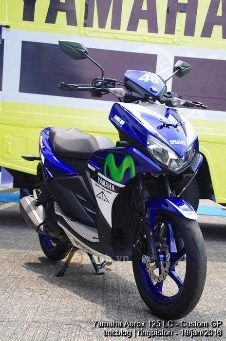 Cận cảnh yamaha aerox 125 movistar 2016 - 1