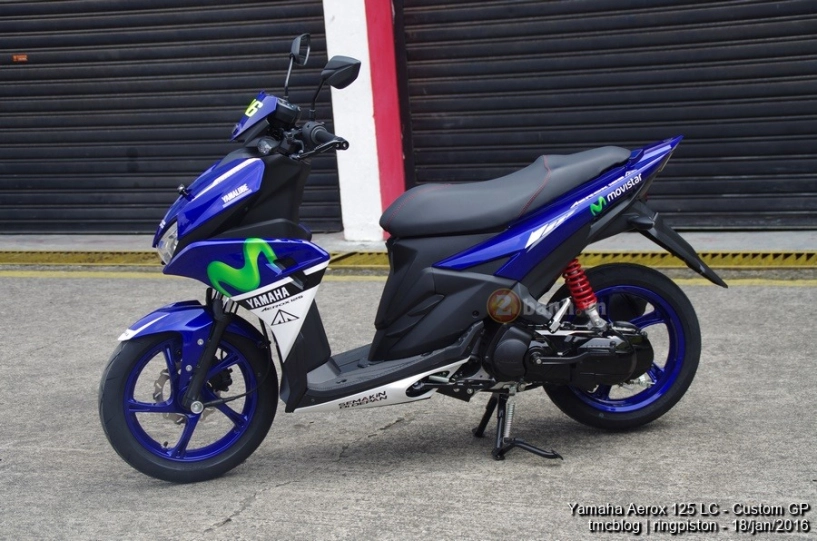 Cận cảnh yamaha aerox 125 movistar 2016 - 9