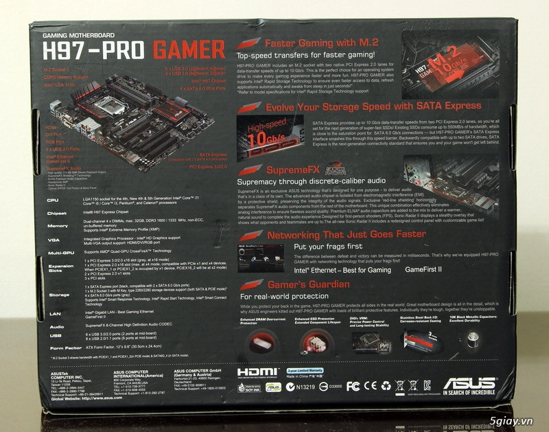 Đánh giá nhanh bo mạch chủ asus h97 pro gamer - 8