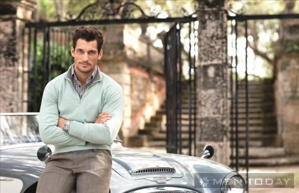 David gandy nam tính và lịch lãm với sơ mi kẻ - 4