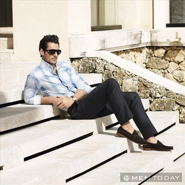 David gandy nam tính và lịch lãm với sơ mi kẻ - 5