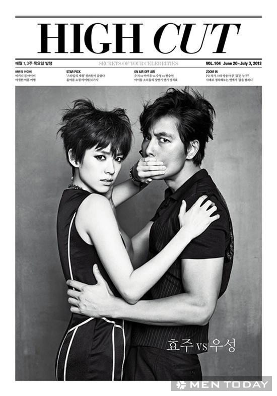 Jung woo sung và han hyo joo tình tứ trên tạp chí - 4