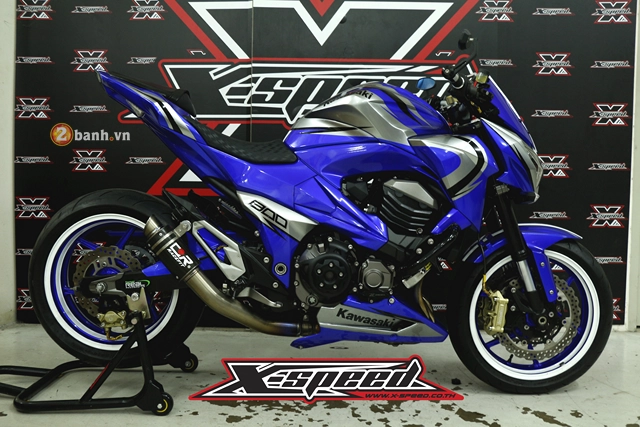 Kawasaki z800 nổi bật trong bộ áo xanh đầy phong cách - 9