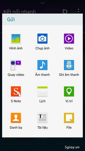 Kết nối nhanh trên samsung galaxy note 4 - 4