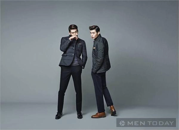 Lee jong suk và kim woo bin quyến rũ lịch lãm với tóc pompadour - 6