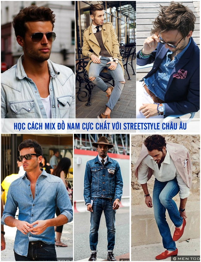 Mix đồ nam cực chất cùng jeansdenim qua streetstyle châu âu - 1