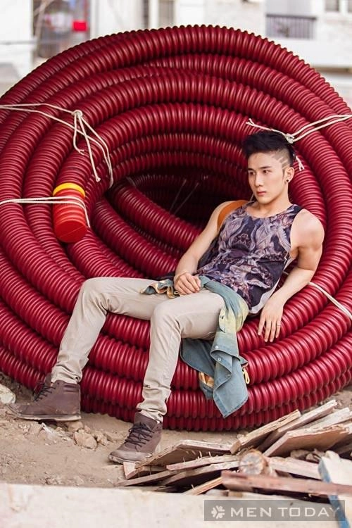 Mix đồ nam khỏe khoắn cùng áo ba lỗ và áo sơ mi - 9