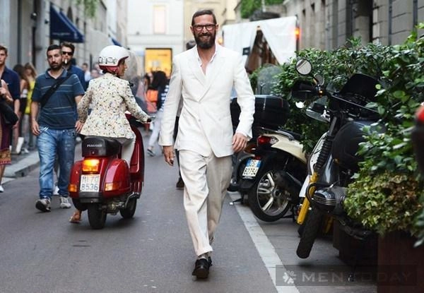 Những quý ông thời trang trên đường phố milan paris - 1