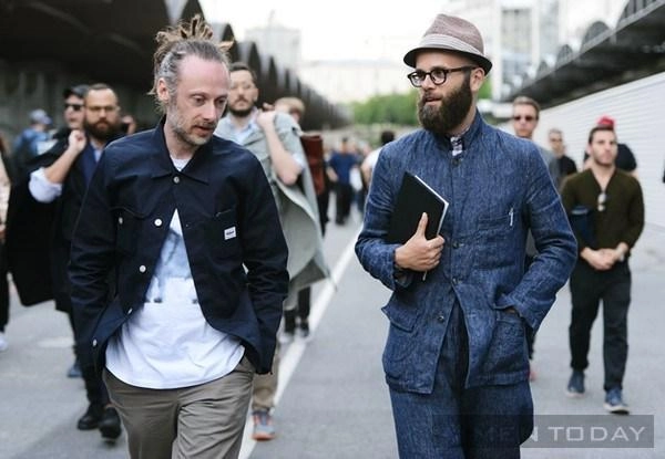 Những quý ông thời trang trên đường phố milan paris - 27
