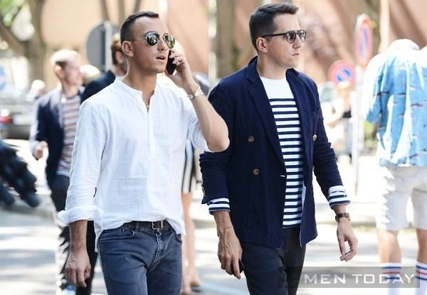 Những quý ông thời trang trên đường phố milan paris - 16